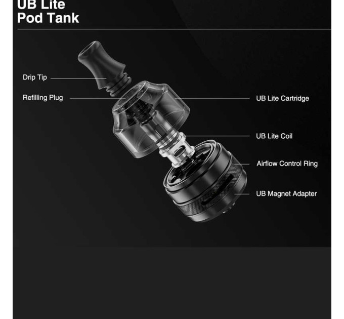 Под-система Lost Vape Thelema Mini 45W 1500mAh with UB Lite Pod Tank 3.5ml Original Kit (Selva Silver) (17439)