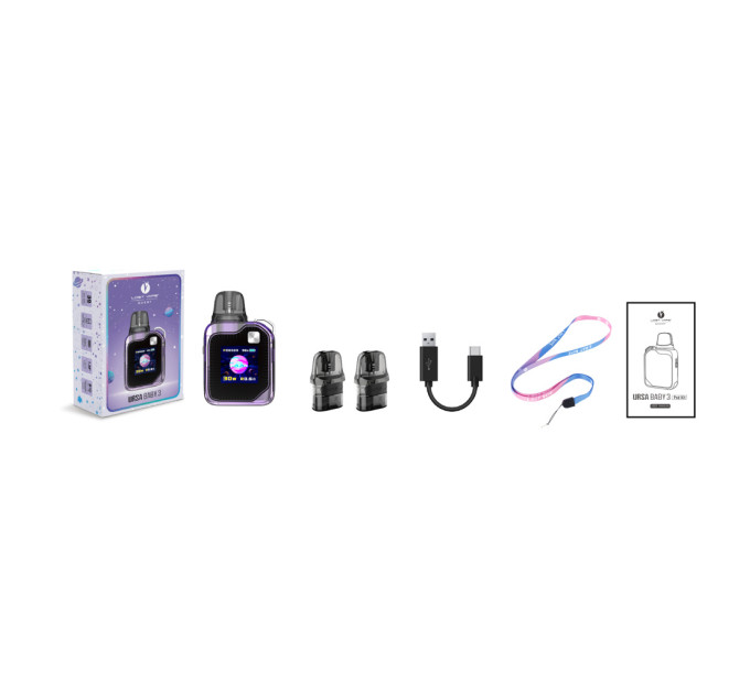 Под-система POD System Lost Vape Ursa Baby 3 30W Pod 1200mAh 2.5ml Original Kit (Arctic Blue) (17756)