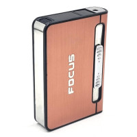 Портсигар на 10 сигарет с зажигалкой FOCUS №HL-149 (Pink)