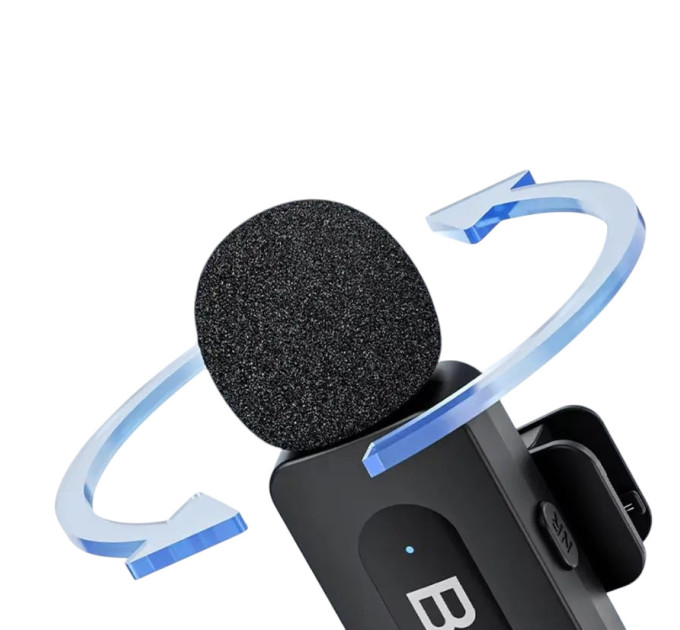 Профессиональный петличный микрофон беспроводной Boya BY-V10 Type-C (Black) (18872)