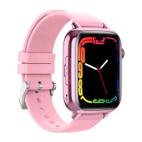 Смарт-часы детские Wonlex KT34 камерой WI-FI GPS SIM-карта Original силиконовый ремешок (Pink)