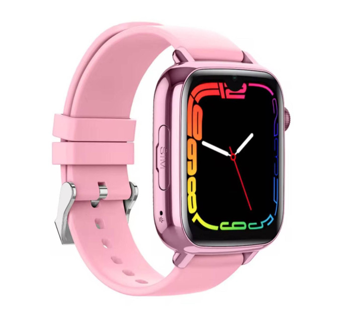 Смарт-часы детские Wonlex KT34 камерой WI-FI GPS SIM-карта Original силиконовый ремешок (Pink) (17778)