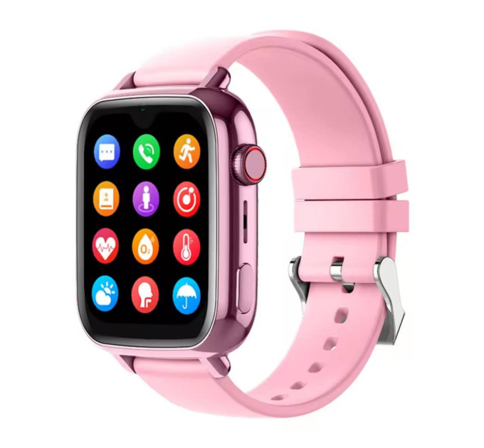 Смарт-часы детские Wonlex KT34 камерой WI-FI GPS SIM-карта Original силиконовый ремешок (Pink) (17778)