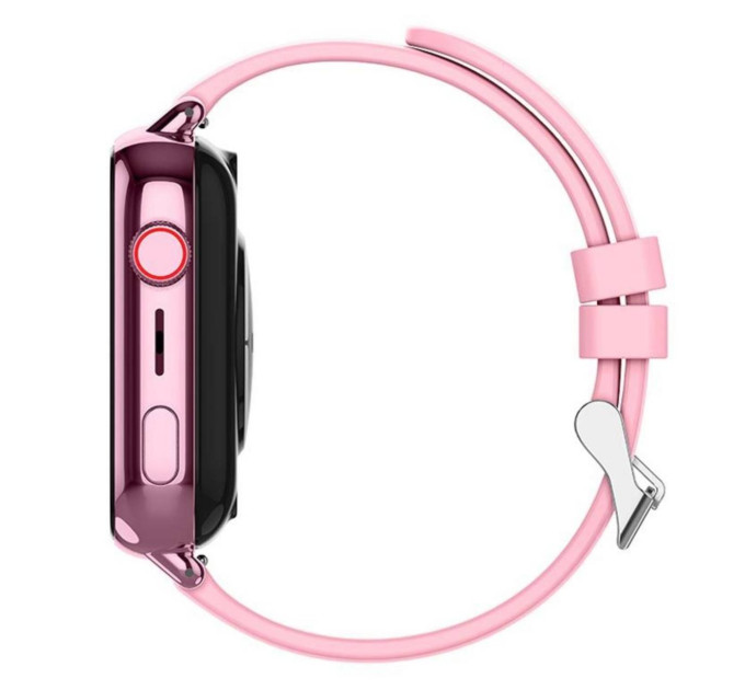 Смарт-часы детские Wonlex KT34 камерой WI-FI GPS SIM-карта Original силиконовый ремешок (Pink) (17778)