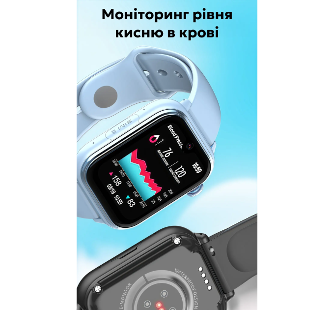 Смарт часы-телефон детские Wonlex KT37 Original с видеозвонком WI-FI GPS SIM-карта (Black) (18350)