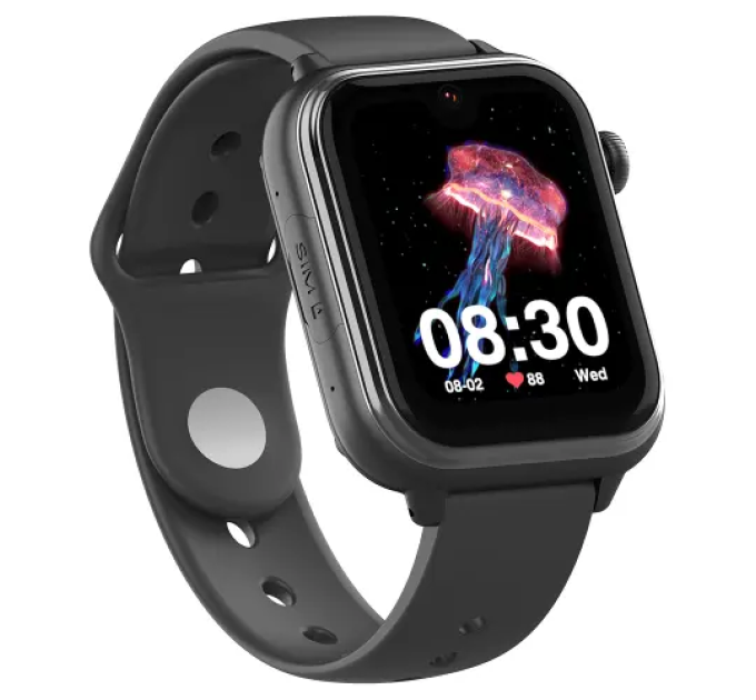 Смарт часы-телефон детские Wonlex KT37 Original с видеозвонком WI-FI GPS SIM-карта (Black) (18350)