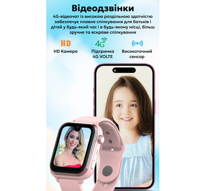Смарт часы-телефон детские Wonlex KT37 Original с видеозвонком WI-FI GPS SIM-карта (Black) (18350)