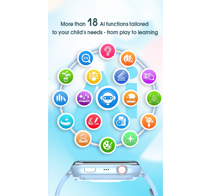 Смарт часы-телефон детские Wonlex KT37 Original с видеозвонком WI-FI GPS SIM-карта (Blue) (18886)