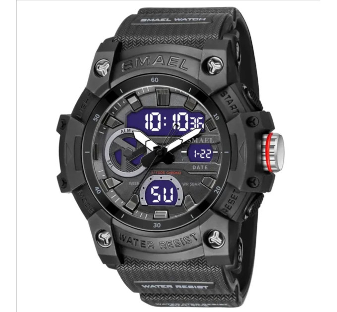 Тактические наручные часы Smael 8086 Original (Black) (16681)