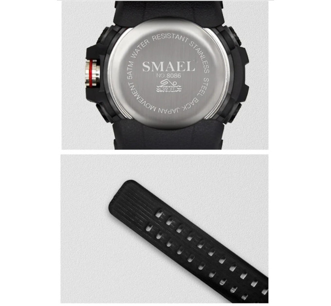 Тактические наручные часы Smael 8086 Original (Black) (16681)