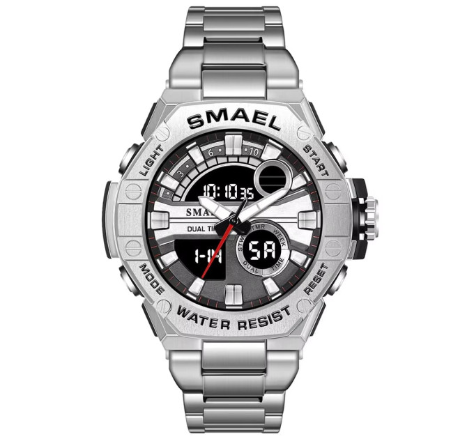 Тактичний годинник Smael 8090 Original (Silver) (16683)