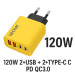 Зарядное устройство ILEPO 120W Быстрая зарядка для телефона / планшета 2 USB + 2 Type-C (Black) (19024)