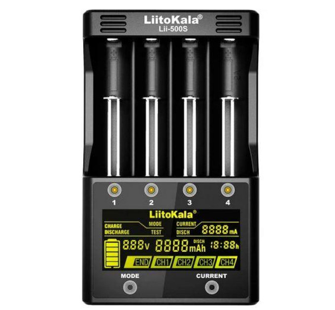 Зарядное устройство LiitoKala Lii-500S для аккумуляторов АА, ААА, 18650, 21700, 26650 Li-ion, Ni-MH, Ni-Cd, LiFePO4 (19414)