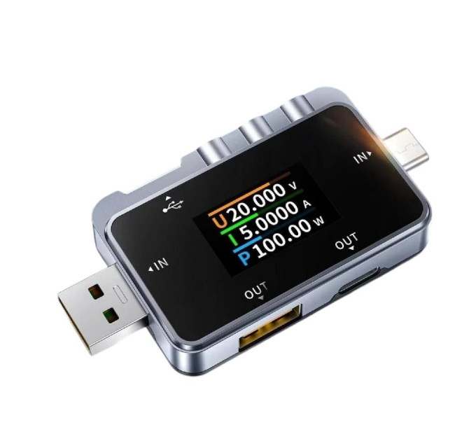 USB тестер анализатор зарядных устройств Fnirsi FNAC-28 внешних аккумуляторов и USB-кабелей (19470)
