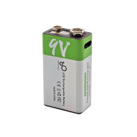 Аккумулятор Крона Smartoools 650 mAh 9V / 6LR61 литиевый со встроенной зарядкой Type-C