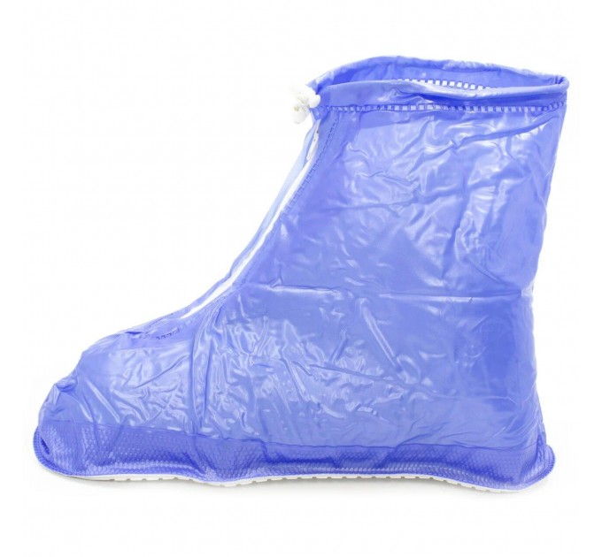 Бахилы на обувь ПВХ от воды и грязи Lesko SB-101 S 35-36 (Blue) (15029)