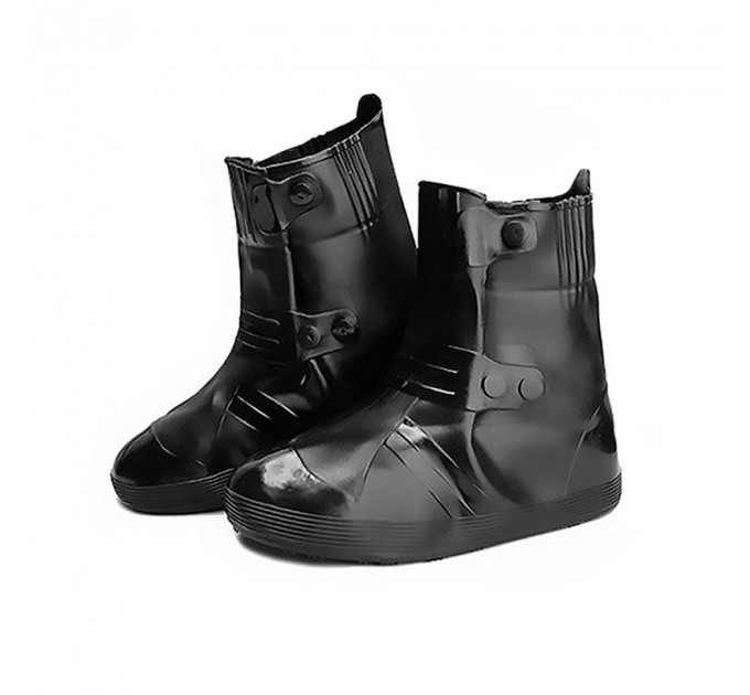 Бахилы на обувь резиновые от воды и грязи Lesko SB-108 XL 38-39 (Black) (15008)