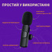 Беспроводной петличный микрофон K9 Lightning приемник + микрофон 2шт (Black) (17613)