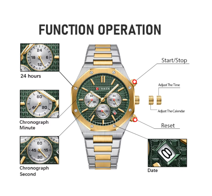 Часы наручные Curren 8440 (Silver Black Silver) (18693)