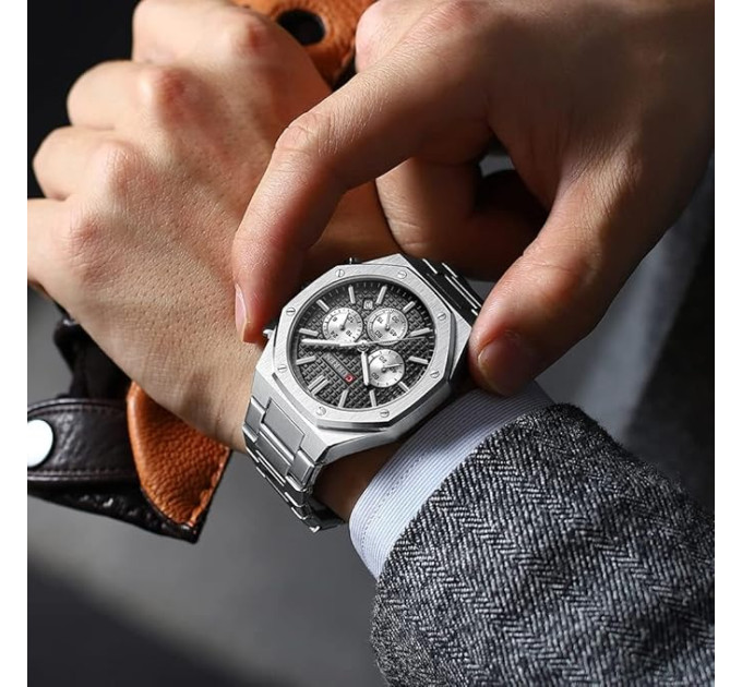 Часы наручные Curren 8440 (Silver Black Silver) (18693)