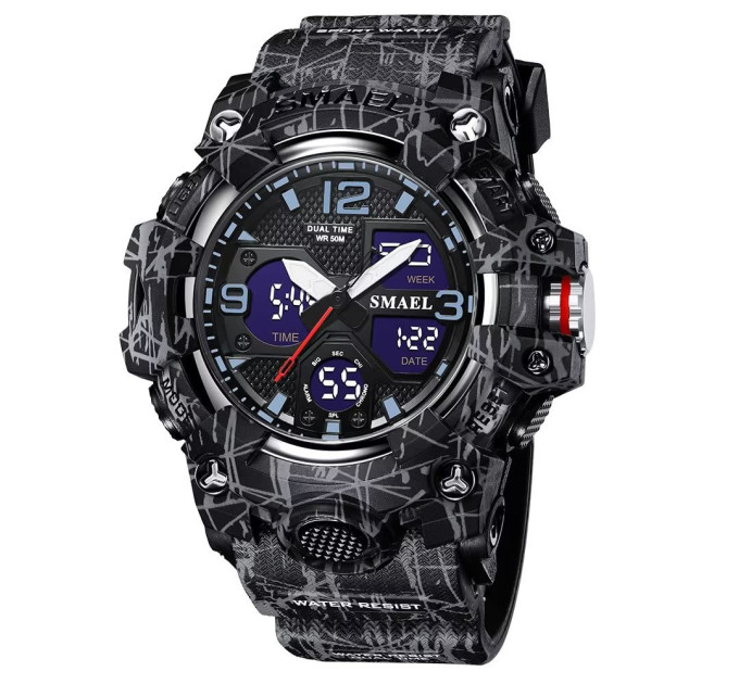 Часы наручные Smael 8008N Original (Camo Black) (17788)