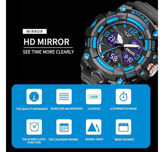 Часы наручные Smael 8008N Original (Camo Black) (17788)