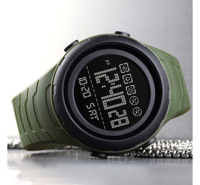 Часы наручные мужские Skmei 1674 (Army Green Black, 1674AGBK) (18458)