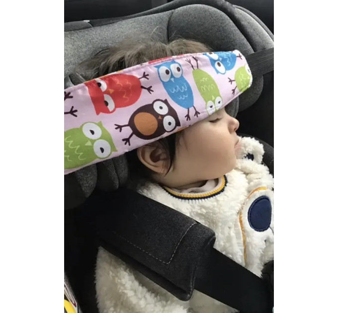 Держатель головы ребенка в автокресле LVR 027 повязка-фиксатор для сна (Pink) (18994)