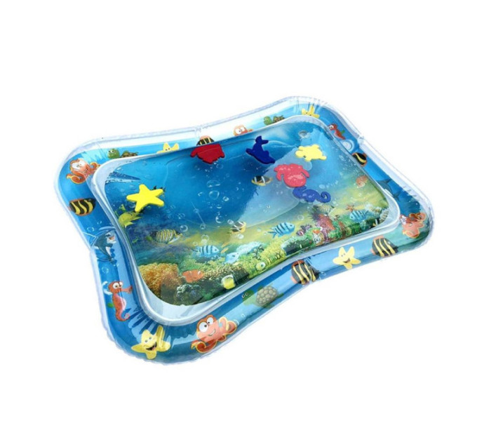 Детский водный коврик развивающий 65х45см LVR 022 надувной акваковрик для малышей (Blue) (18987)