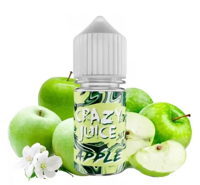Жидкость для POD систем Crazy Juice Apple 30 мл 50 мг (Зеленое Яблоко)