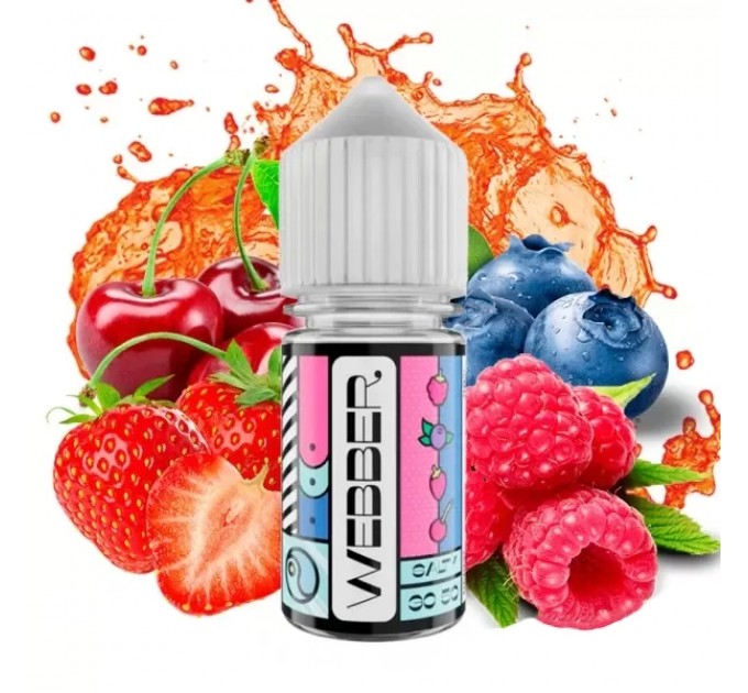 Жидкость для POD систем WEBBER Berry Mix Cooler 30 мл 30 мг (Микс ягод с легкой прохладой)