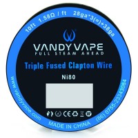 Катушка спирали Vandyvape Triple Fused Clapton Ni80 Wire Original Coil 3.05 м (28ga*3(=)+38ga - 1.58 Ом)