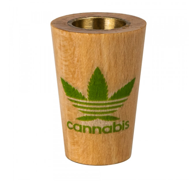 Колпак для курения деревянный 3,5см №1 (Cannabis) (16624)