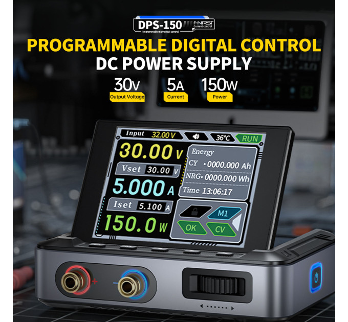Лабораторный блок питания Fnirsi DPS-150 регулируемый импульсный БП Type-C/DC (19163)