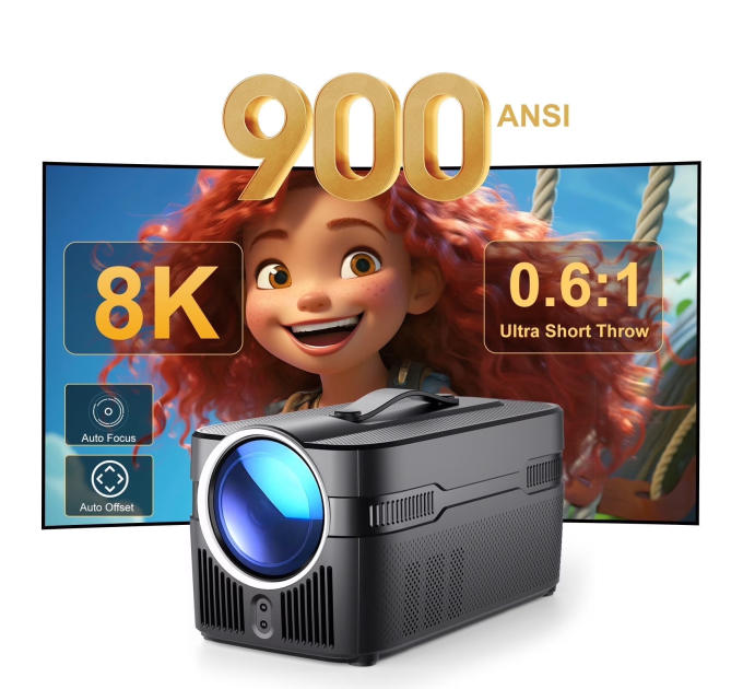 Мультимедийный смарт-проектор с автофокусом Magcubic HY450C Android 14, chip H726, 8K24fps, 2GB/16GB с голосовым управлением домашний кинотеатр (Black) (19396)