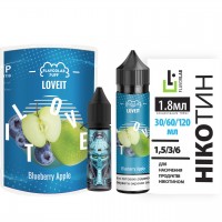 Набор для самозамеса на органическом никотине Flavorlab Love it 60 мл, 0-6 мг Blueberry Apple (Черничное яблоко)