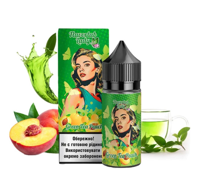 Набір для самозамішування на сольовому нікотині Flavorlab Lady 30 мл, 0-50 мг Green Tea Peach (Зелений Чай Персик) (16557)