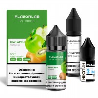 Набор для самозамеса на солевом никотине Flavorlab PE 10000 30 мл, 0-50 мг Kiwi Apple (Яблоко киви)