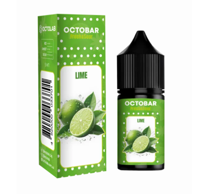 Набор для самозамеса на солевом никотине Octobar Fresh & Sour 10 мл (Lime Лайм, 0-50 мг) (18500)