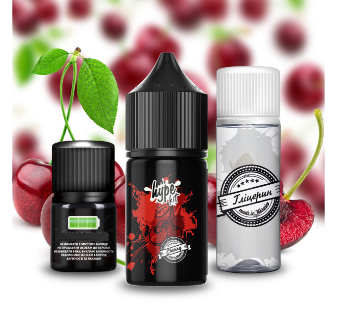 Набір для самозамісу сольового Hype 30 мл, 0-50 мг Cherry (Вишня) (16864)