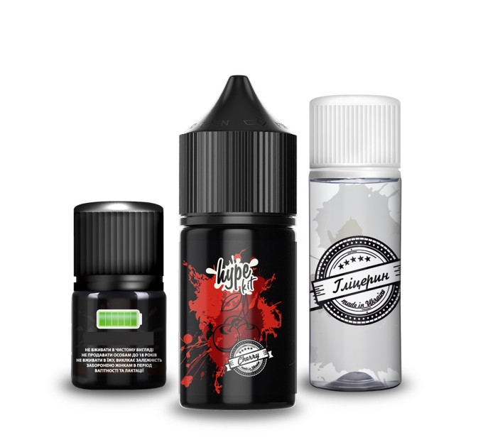 Набір для самозамісу сольового Hype 30 мл, 0-50 мг Cherry (Вишня) (16864)