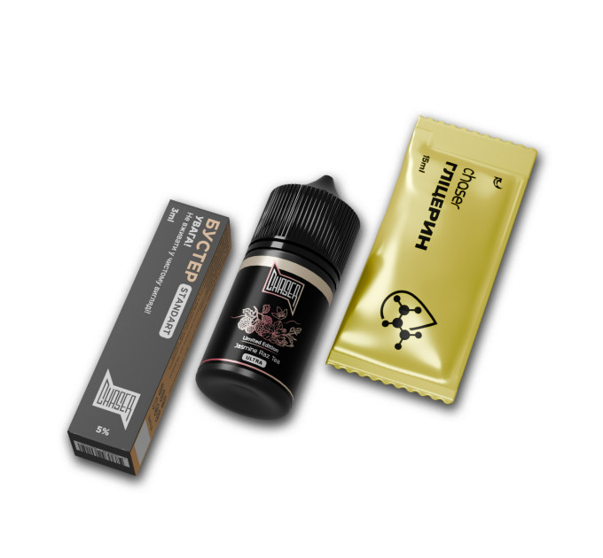 Набор компонентов для самозамеса солевой CHASER Black Ultra 30 мл (JASMINE RAZ TEA LIMITED Жасминовый Чай, 0-50 мг) (18031)