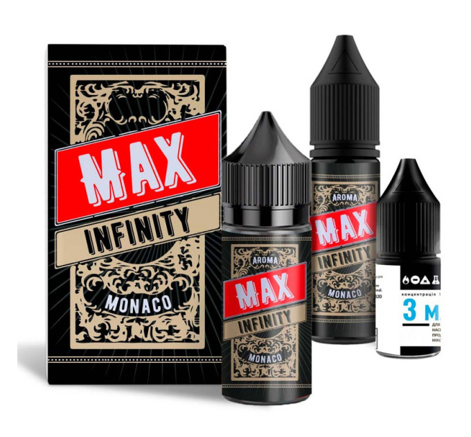 Набор компонентов для самозамеса солевой жидкости Flavorlab Infinity MAX 30 мл (Monaco Табак с орехом, 0-65 мг) (17925)