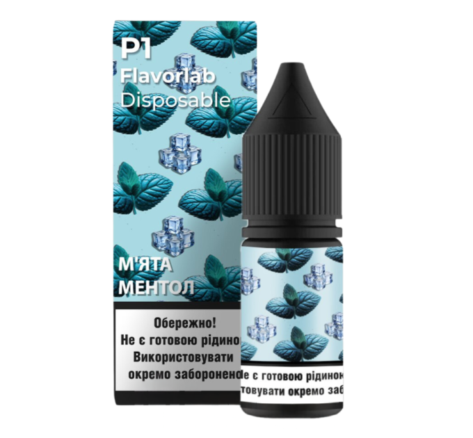 Набор компонентов для самозамеса солевой жидкости Flavorlab P1 10 мл (Mint Menthol Мята Ментол, 0-50 мг) (17919)