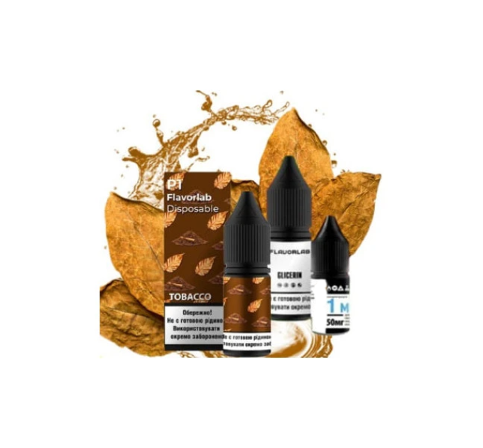 Набор компонентов для самозамеса солевой жидкости Flavorlab P1 10 мл (Tobacco Табак, 0-50 мг) (17914)