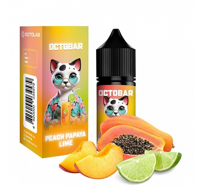 Набор компонентов для самозамеса солевой заправки Octobar NFT 30 мл (Peach Papaya Lime, Микс персика папаи и лайма0-50 мг) (19065)