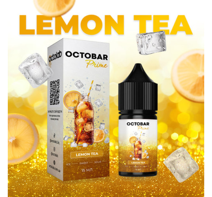 Набор компонентов для самозамеса солевой заправки Octobar Prime 15 мл (Lemon Tea, Чай с лимоном 0-50 мг) (19054)