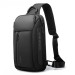 Однолямочный рюкзак через плечо Bange BG-7566 7л Сумка-слинг с USB-разъемом (Black) (19367)