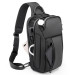 Однолямочный рюкзак через плечо Bange BG-7566 7л Сумка-слинг с USB-разъемом (Black) (19367)