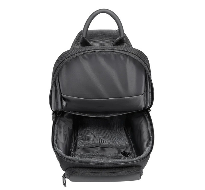 Однолямочный рюкзак через плечо Bange BG-7566 7л Сумка-слинг с USB-разъемом (Black) (19367)